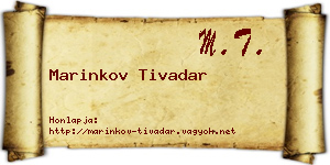 Marinkov Tivadar névjegykártya